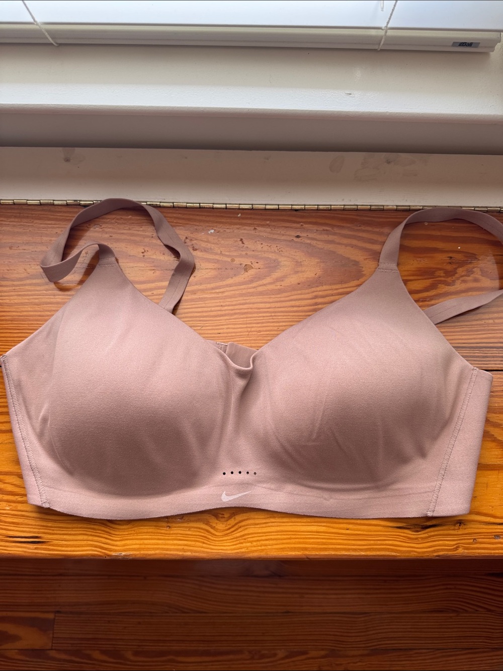 Nike Women's DRI-FIT Bra in Beige